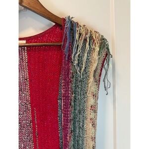 Cecilia Prado for Anthropologie Open Front Knit Fringe‎ Duster Cardigan One Size